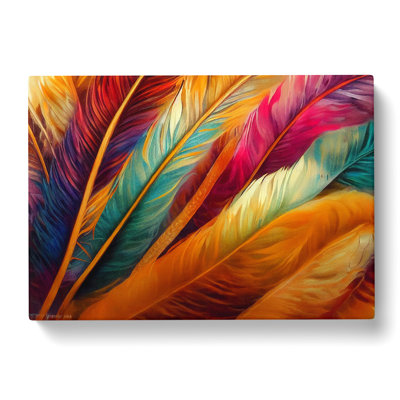 Colourful Bird Feathers Vol.3 - Wrapped Canvas