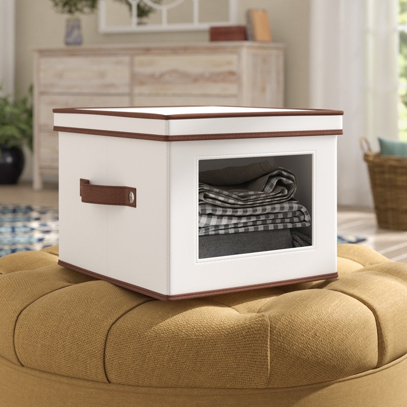 Alcott Hill Fabric Decorative Bin, 8.5" H x 12" W x 12" D