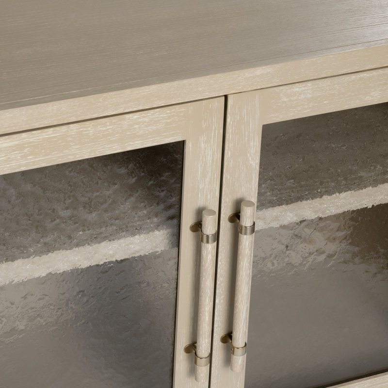 Callen 80" Tan 4-Door Media Credenza_Sideboard