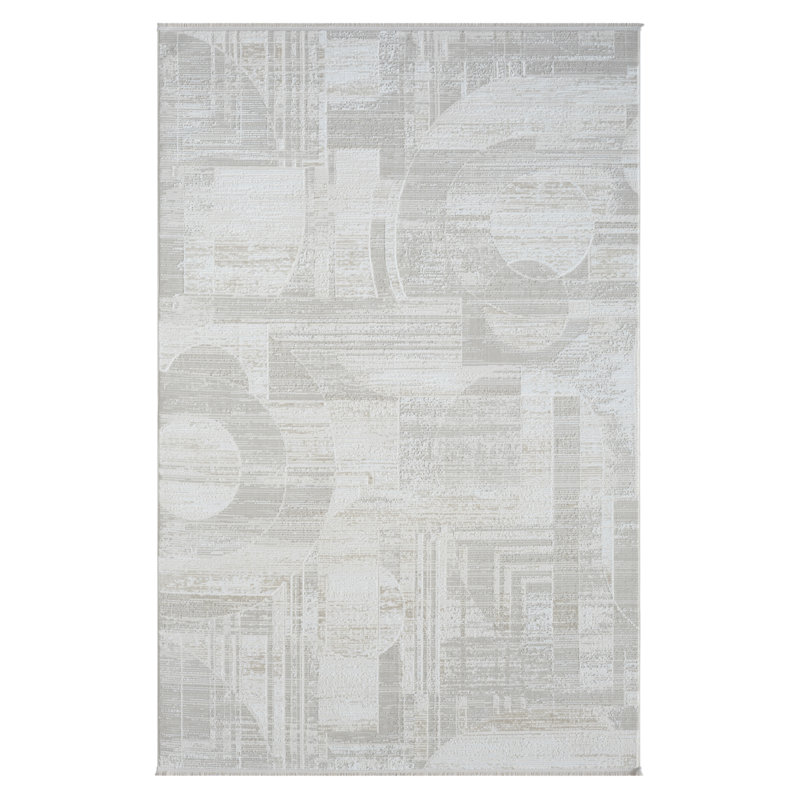 Isla Machine Woven Cream Indoor Rug, Rectangular 200 x 290cm