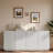 Modern 4-door Sideboard With Sculptural Wave Pattern And Storage Shelves