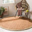 Desai Geometric Handwoven Jute/Sisal Orange/Natural Area Rug-24290821