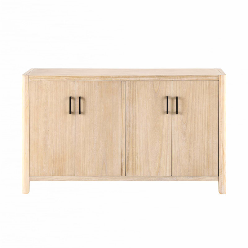 Armoire 4 portes style campagne Mirod, Naturel