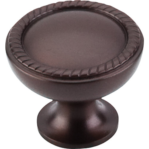 Emboss 1 1/4" Diameter Round Knob, Oiled Rubbed Bronze