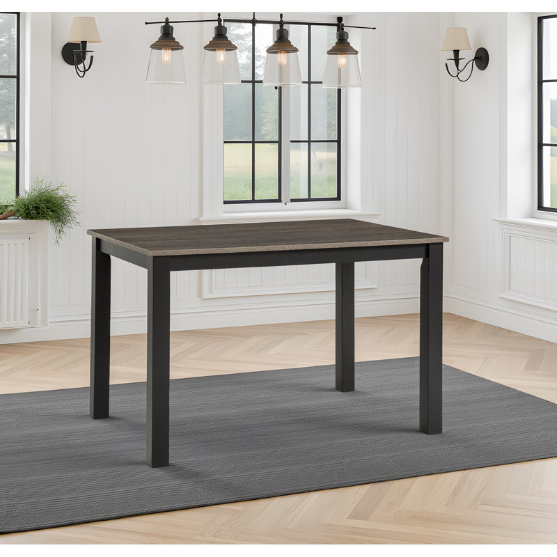45" Dining Table, Black, Dark Gray