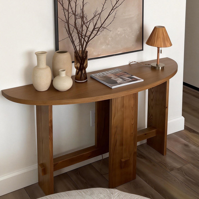 Console américaine de style américain, 29,5 po H x 47,2 po L x 13,8 po P, Brun