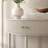 Artisan-Crafted Wave-Pattern Demi-Lune Console Table With Creamy White Finish,Unique Half Moon Design End Table With 2 Storage Drawers And Bottom Shelf For Living Room, Bedroom, Study, Hallway-122882826