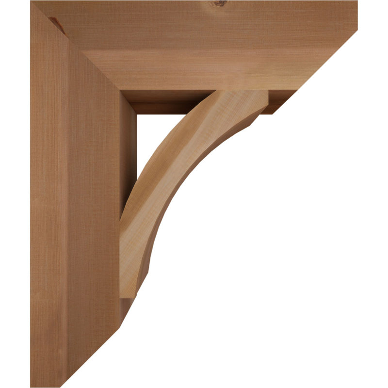 Support en bois / corbeau, Cèdre rouge, H 26 po x l 5,5 po x P 22 po