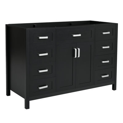 47-Inch Freestanding Bathroom Vanity Cabinet Base with Soft-Close Doors and Drawers for Modern Bathroom Storage Solutions and Organization