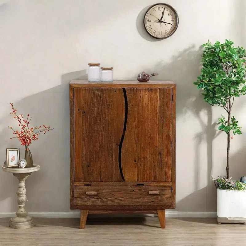 Armoire console en bois d'orme massif