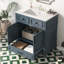 Meuble-lavabo de style rétro de 30 pouces avec lavabo en céramique et structure en bois massif, avec portes à fermeture douce pour un fonctionnement silencieux-2124131265