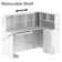 Alyiana L-Shaped Solid + Manufactured Wood Reception Desk with Filing Cabinet