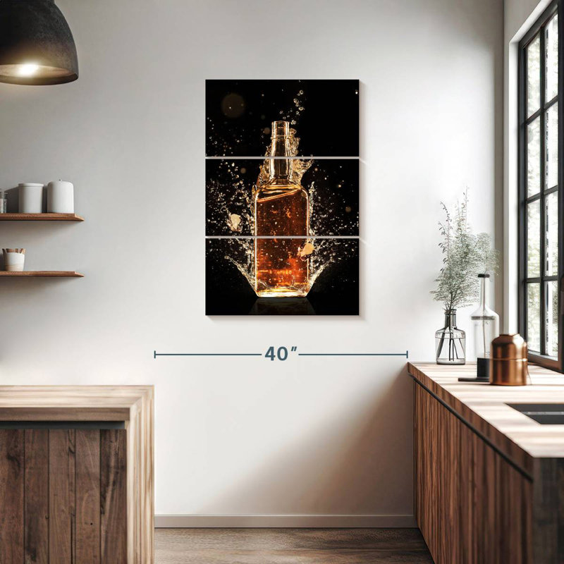 Bouteille de whisky Yarlin, H 38 po x l 24 po