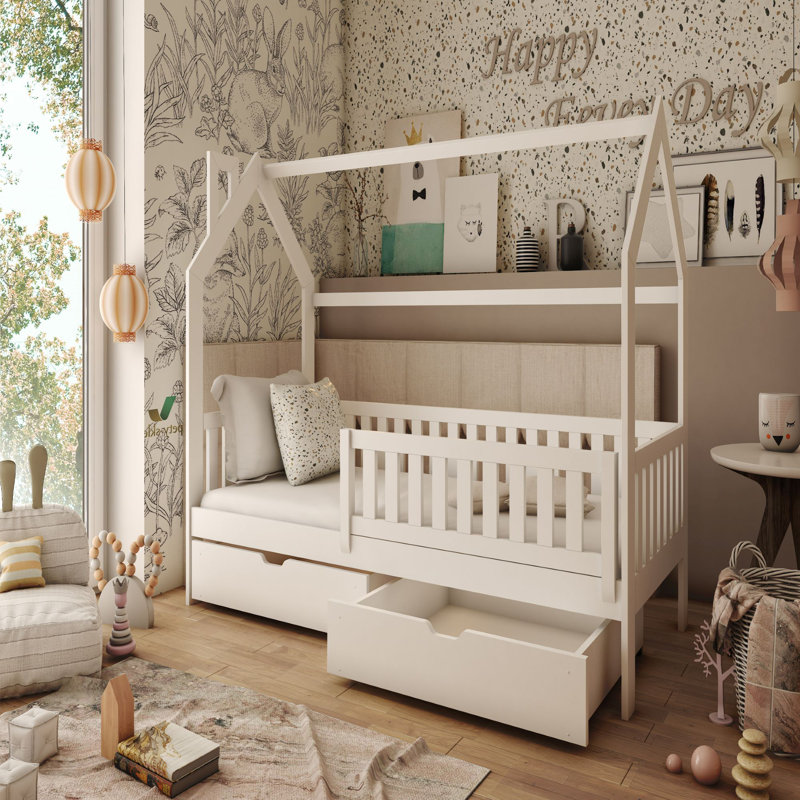 Ortis House Beds, European Toddler (70 x 160cm), White