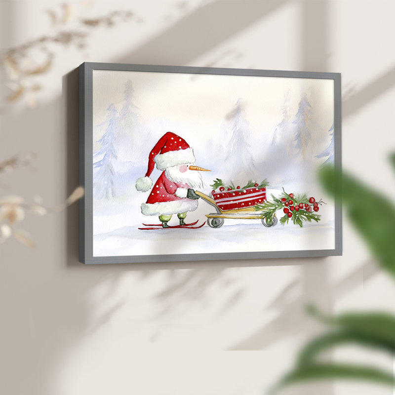 «Chirstmas Art» -Xxxviii-reproduction encadrée, H 11 po x l 14 po, Gris