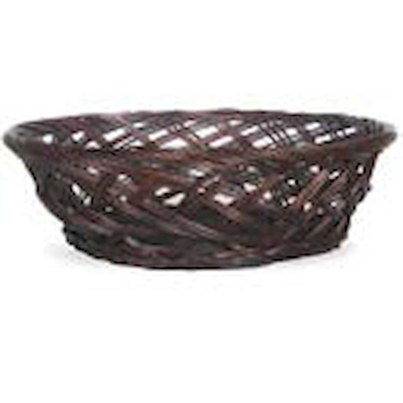 Panier à mèches rond ouvert, H 3 po x l 10 po x P 10 po, Brun