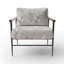 Chaise rembourrée Country Farmhouse - Chaise avec accoudoirs crème Meadow fern-623655535