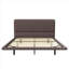 Modern Upholstered Floating Platform Bed Frame with LED Lights, Full Size, No Box Spring Required, PU Leather Construction