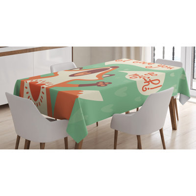 Lifestyle I Love You So Much Fox Tablecloth
