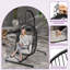Daijon 1 Person Egg Chair with Stand-2141424091-2141424090