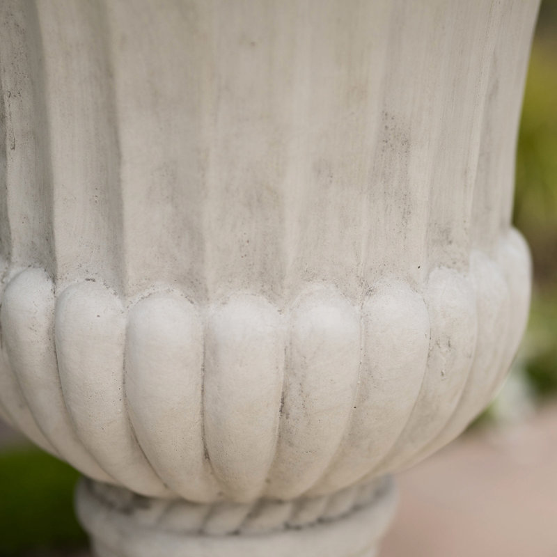 Urne en oxyde de magnésium - 26,91 po, blanc antique pour tous les types de décor 26 po, décor intérieur et extérieur, Blanc