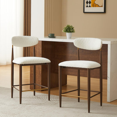 Ensemble de 2 tabourets de comptoir sans accoudoirs