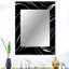 Deep Black Silver Elegance - miroir mural abstrait unique, miroir abstrait, impression d'art en métal-1801178701