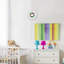 XFM Petite horloge apprenant pour les enfants Horloge colorée pour enfants pour la chambre à coucher