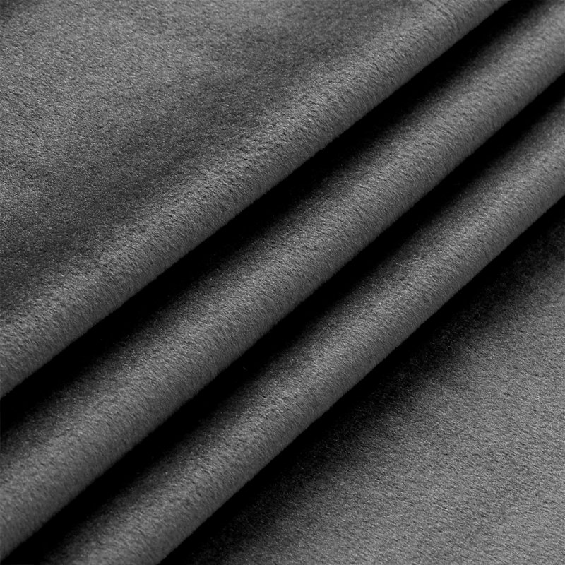 100% Velvet Curtains with Eyelets & Tie Backs, Grey, 137cm Width x 168cm Drop