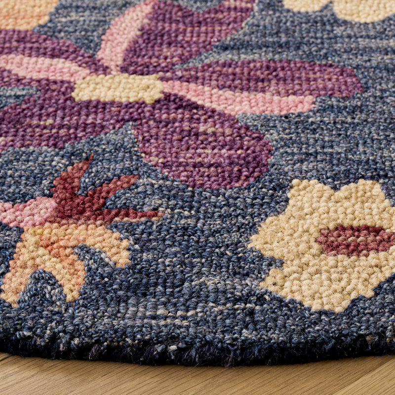 Jardin Hand Tufted Wool; Cotton Floral Indoor Rug, Round 6'