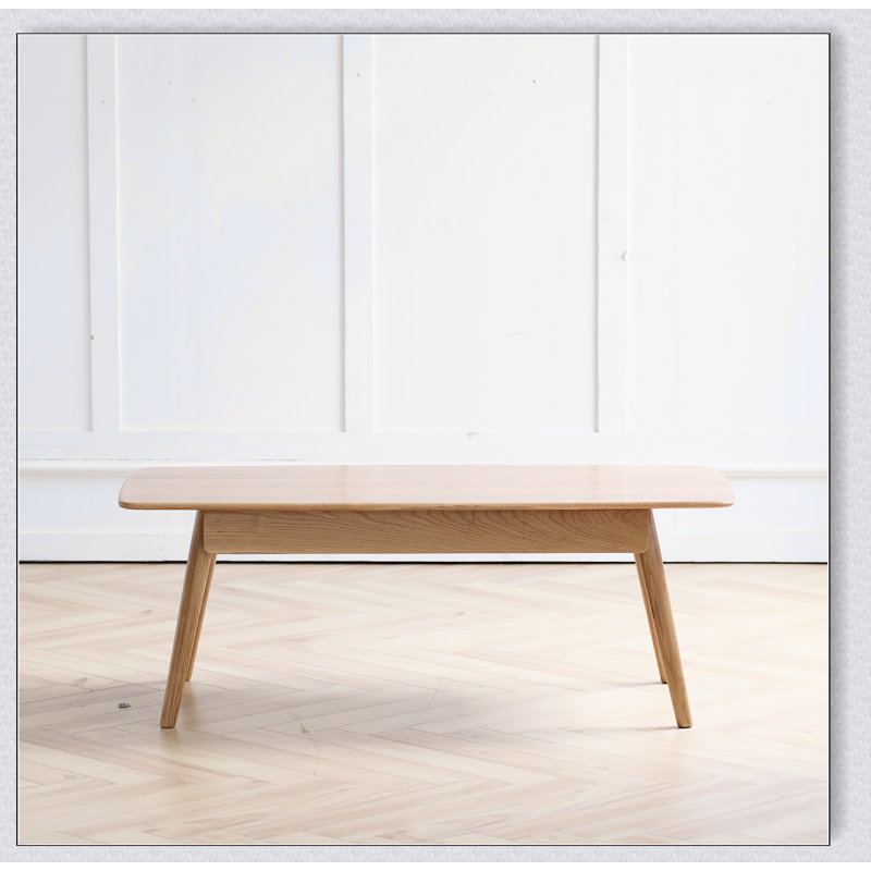 Table basse centrale avec plateau et plateau en 100% bois massif