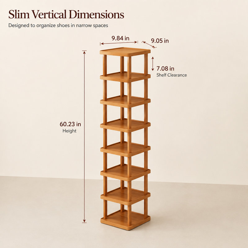 Narrow 3D Shoe Storage Rack