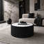 (1 TABLE) Table de canapé moderne en cuir cylindrique pour meubles de salon-1391462704
