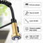 Single Handle Pull-Down Spray Kitchen Faucet - Dual Mode Setting, 1 Or 3 Hole Kitchen Sink Faucet.-113297289