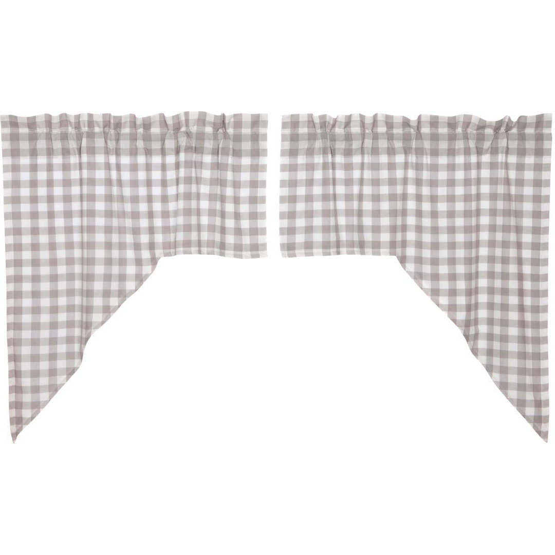 Hundt Cotton Checkered Swag Window Valance August Grove® 