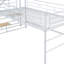 Lit mezzanine moyen avec escalier de rangement, simple, blanc