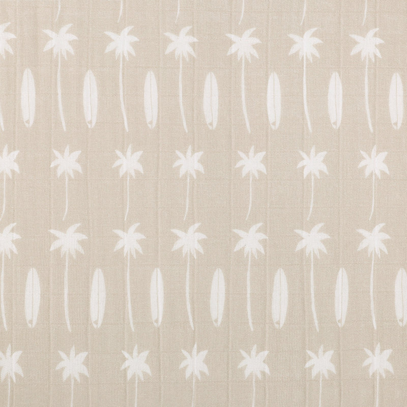 Beach Bum Quilted Muslin Changing Pad Cover