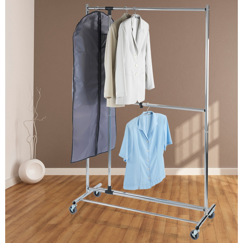 116cm Rolling Clothing Rack