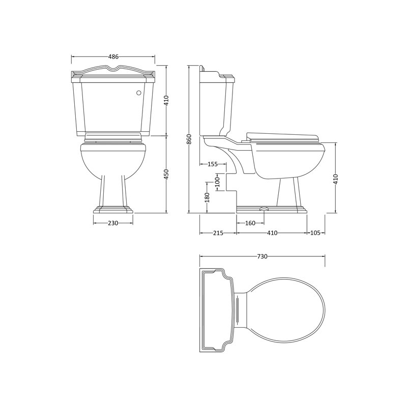 Nuie 6 LPF Toilet (Seat Not Included)