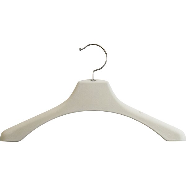 19 Black Plastic Concave Suit Hanger with Extra Wide Shoulders