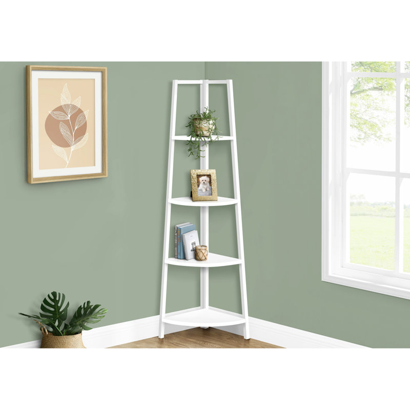 Bibliothèque moderne 4 en blanc pour chambre à coucher, bureau