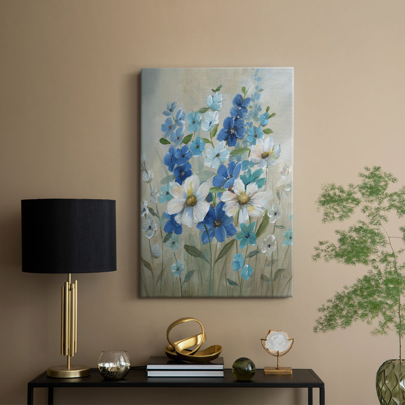 Blue Garden II -Custom Wrapped Gallery Cavas