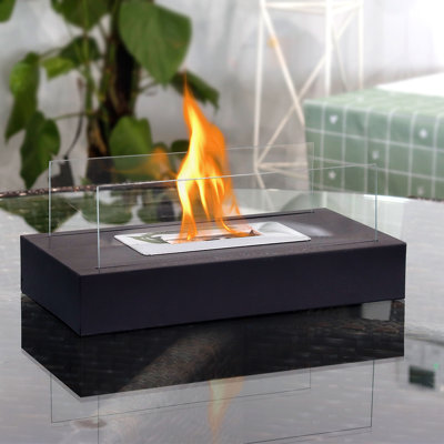 Brittie Bio-Ethanol Outdoor Tabletop Fireplace with Flame Guard