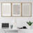 Geometric Subtle Abstract Modern Minimalist Neutral Home Decor - Framed Canvas Print Wall Art Work-73380199-73380200