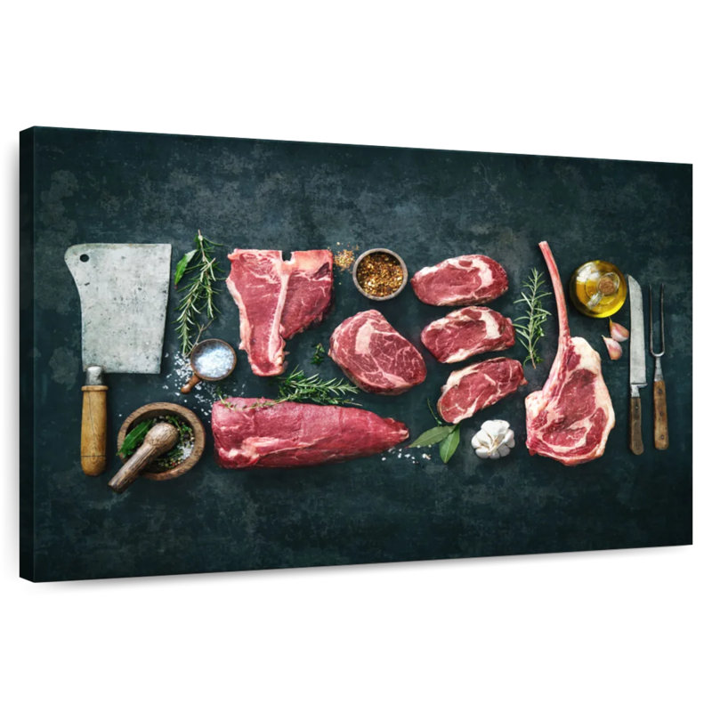 Yarlin Raw Steak Cuts, 8" H x 12" W