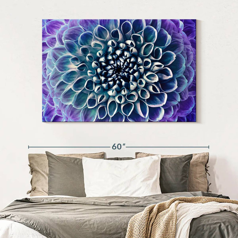 Dahlia Harnek bleu mauve, H 34 po x l 51 po