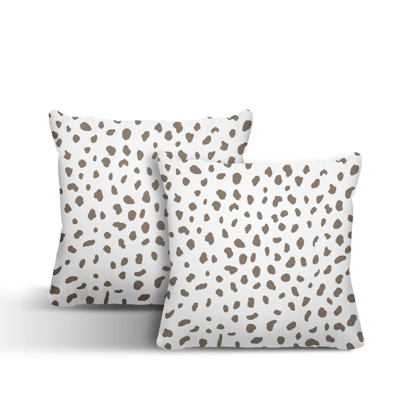 Coussin décoratif intérieur / extérieur, L 19 po x H 19 po, Beige
