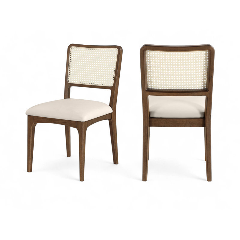  Chaise rembourrée en cuir Vegan, Crème végétalien en cuir, Brun brossé
