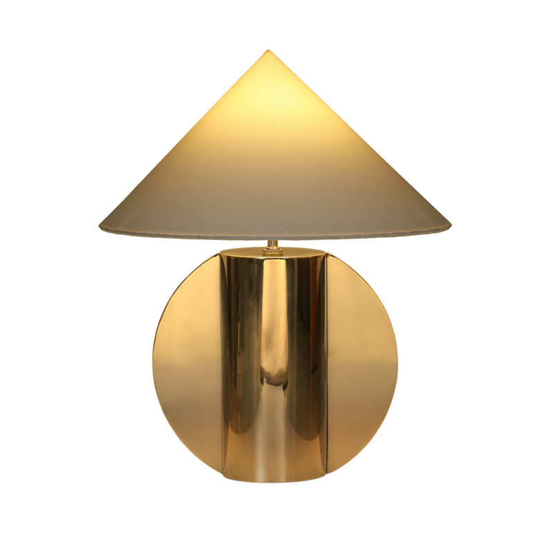 Geo Semi-circled Chrome Table Lamp