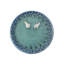 Élégant bain d'oiseaux en céramique pour l'extérieur avec oiseaux décoratifs 20,5 po, bleu